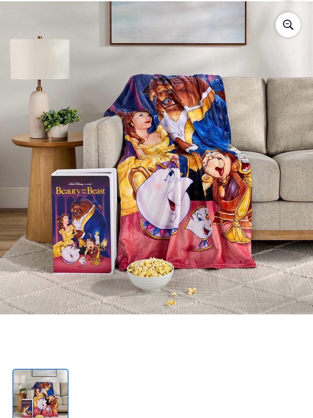 New in Box Beauty and the Beast  Throw Blanket -